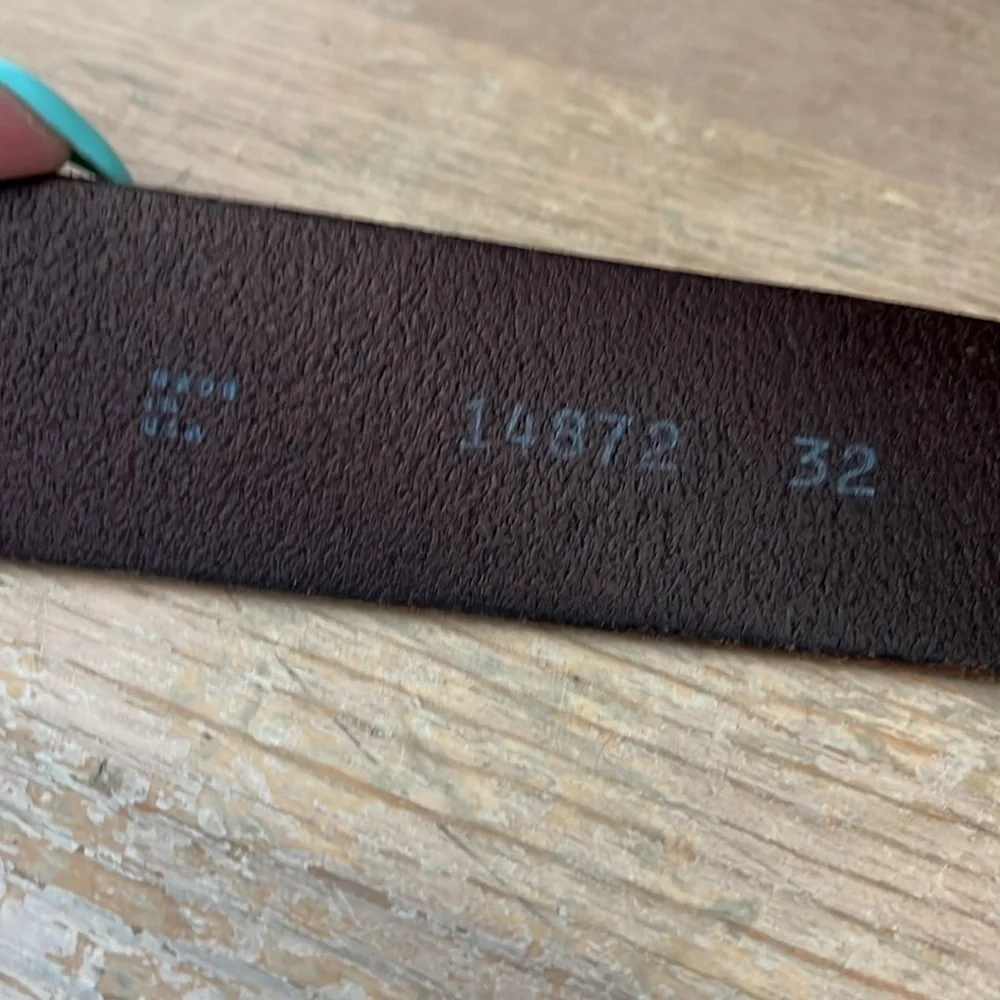 DSTLD Men’s Leather Belt Brown Size 32 Made in USA